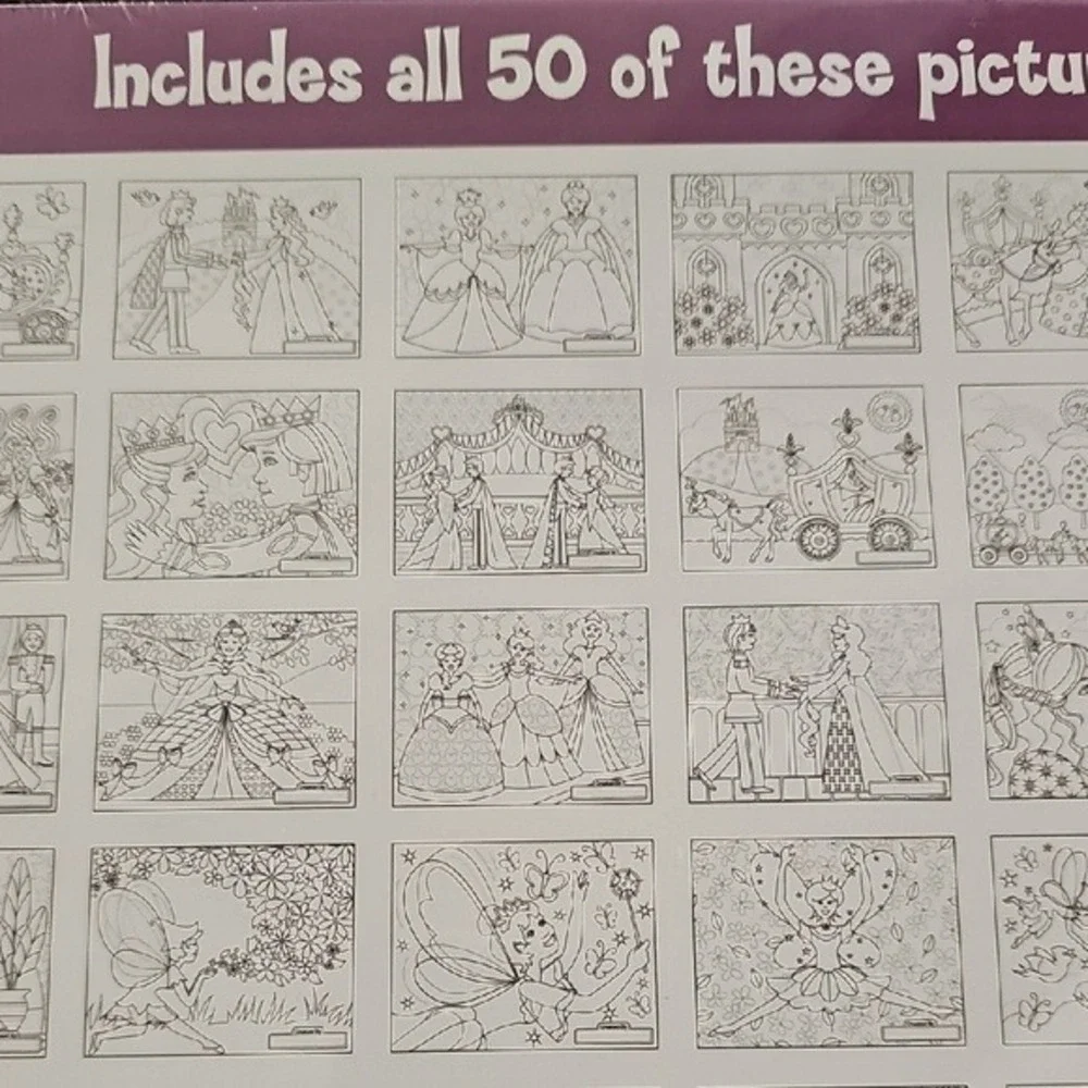 Melissa & Doug Jumbo Princess Fairy Coloring Pad 50 Pictures New